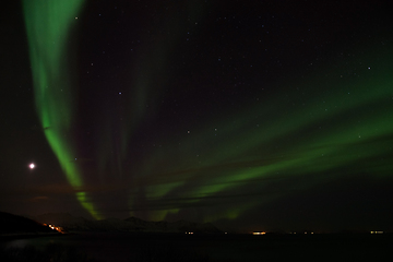 Image showing Northern Lights at Bremnes near Harstad, Norway