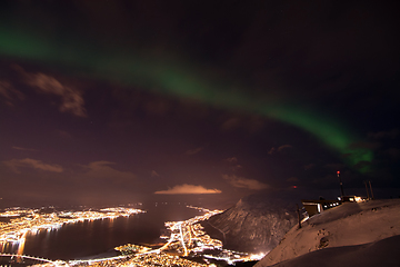 Image showing Northern Lights over Tromso, Norway