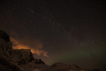 Image showing Starry Sky in Winter in Norway