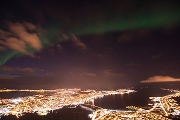 Image showing Northern Lights over Tromso, Norway