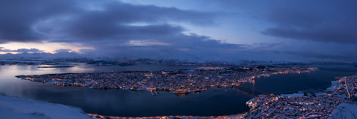 Image showing Blue Hour over Tromso, Norway