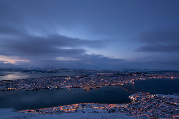 Image showing Blue Hour over Tromso, Norway