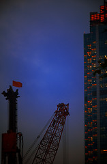 Image showing construction cranes