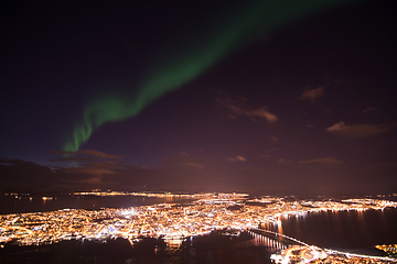 Image showing Northern Lights over Tromso, Norway