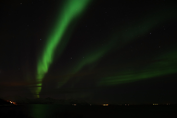 Image showing Northern Lights at Bremnes near Harstad, Norway