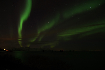 Image showing Northern Lights at Bremnes near Harstad, Norway