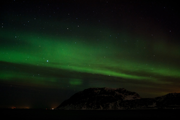 Image showing Northern Lights at Bremnes near Harstad, Norway