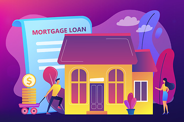 Image showing Mortgage loan concept vector illustration.