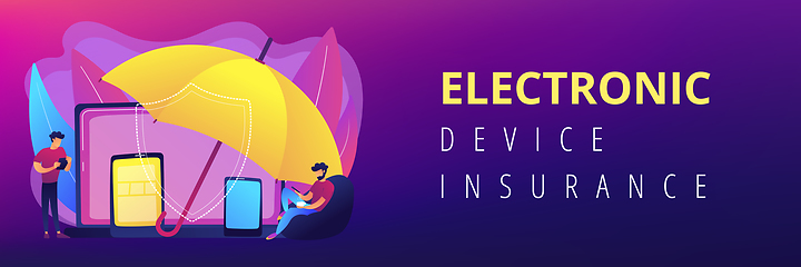 Image showing Electronic device insurance concept banner header.