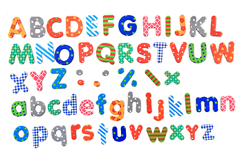 Image showing color plastic alphabet