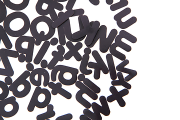 Image showing black plastic alphabet isolated