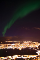 Image showing Northern Lights over Tromso, Norway