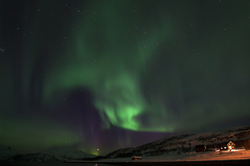 Image showing Northern Lights in Lyfjord, Norway