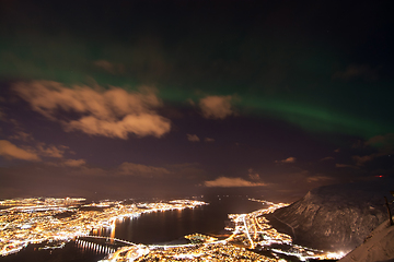 Image showing Northern Lights over Tromso, Norway