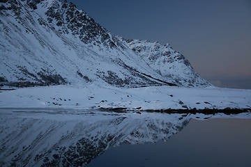 Image showing Evening at a Lake at Knutstad, Norway