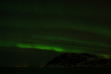 Image showing Northern Lights at Bremnes near Harstad, Norway