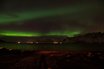 Image showing Northern Lights in Aun near Harstad, Norway