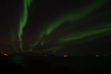 Image showing Northern Lights at Bremnes near Harstad, Norway