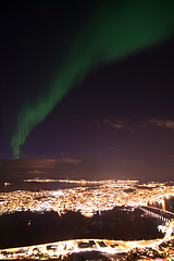 Image showing Northern Lights over Tromso, Norway