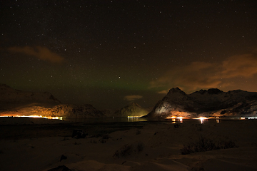 Image showing Starry Sky in Winter in Norway