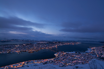 Image showing Blue Hour over Tromso, Norway