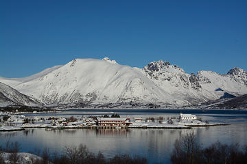 Image showing Sildpollnes Church, Lofoten, Norway