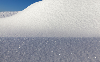 Image showing Deep snowdrifts