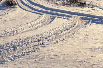 Image showing tracks in the snow