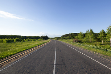 Image showing asphalt paving highway