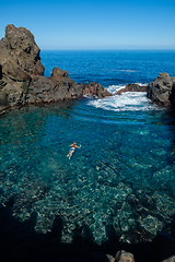 Image showing natural swimming pools on Tenerife island