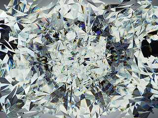 Image showing diamond structure extreme closeup and kaleidoscope