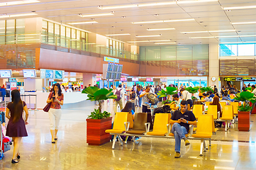 Image showing Changi Airport waiting hall, Singapore