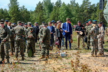 Image showing Soldiers in military training Saber Strike in Latvia.