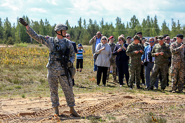 Image showing Soldiers in military training Saber Strike in Latvia.