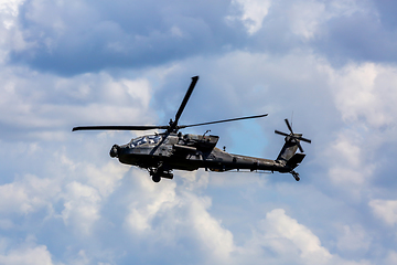 Image showing Fighting helicopter in military training Saber Strike in Latvia.