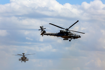 Image showing Fighting helicopter in military training Saber Strike in Latvia.