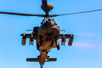 Image showing Fighting helicopter in military training Saber Strike in Latvia.