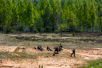 Image showing Soldiers in military training Saber Strike in Latvia.