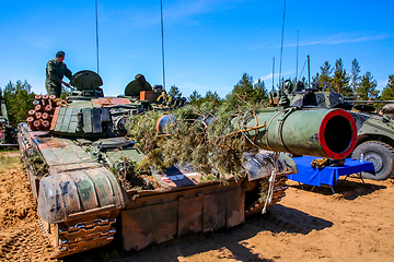 Image showing Tanks in military training Saber Strike in Latvia.