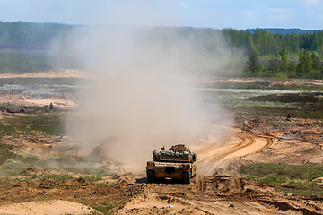 Image showing Saber Strike military training in the landfill in Latvia.