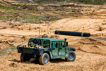 Image showing Armored vehicle in training Saber Strike in Latvia.