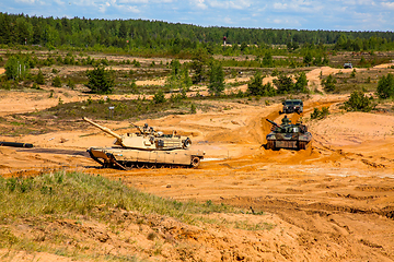 Image showing Saber Strike military training in the landfill in Latvia.