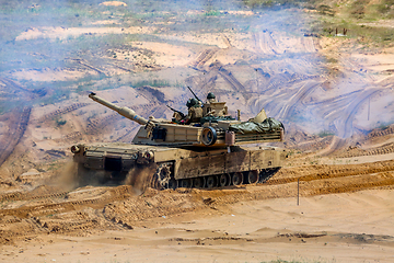 Image showing Tank in military training Saber Strike in Latvia.