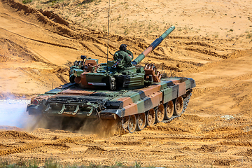 Image showing Tank in military training Saber Strike in Latvia.