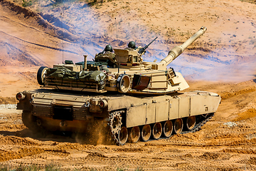 Image showing Tank in military training Saber Strike in Latvia.