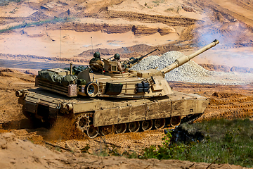 Image showing Tank in military training Saber Strike in Latvia.