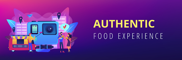 Image showing Culinary tourism concept banner header.