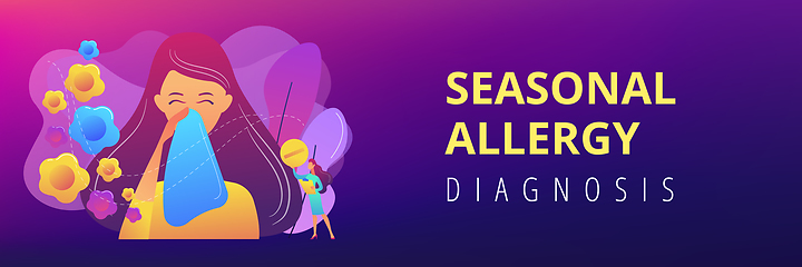 Image showing Seasonal allergy concept banner header.