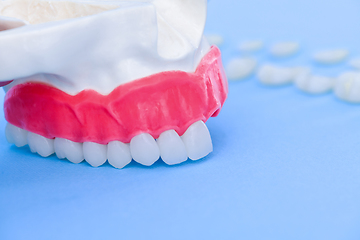 Image showing Tooth implant and crown installation process