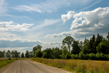 Image showing Landscape with empty rural road.